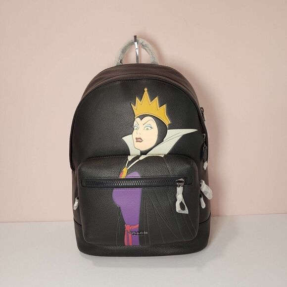 NWT CC042 Disney X Coach West Backpack With Evil Queen Motif Snow White Villains - Picture 2 of 8